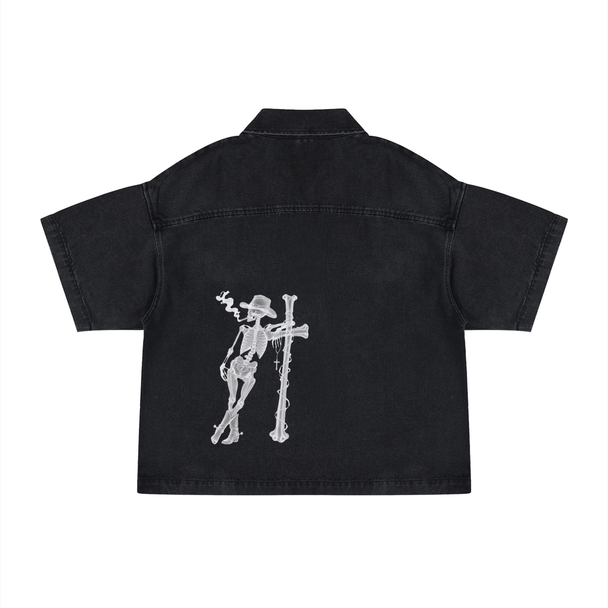 Skeleton Cowboy Denim Shirt