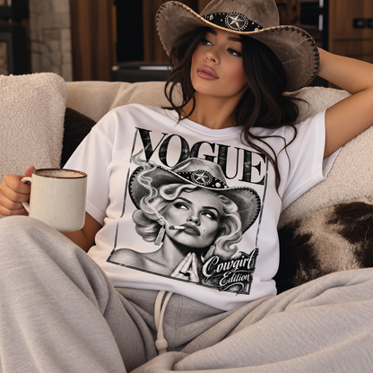 Cowgirl Monroe Essential Cotton T-Shirt