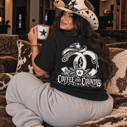 COFFEE AND COUNTRY Essential Cotton T-Shirt