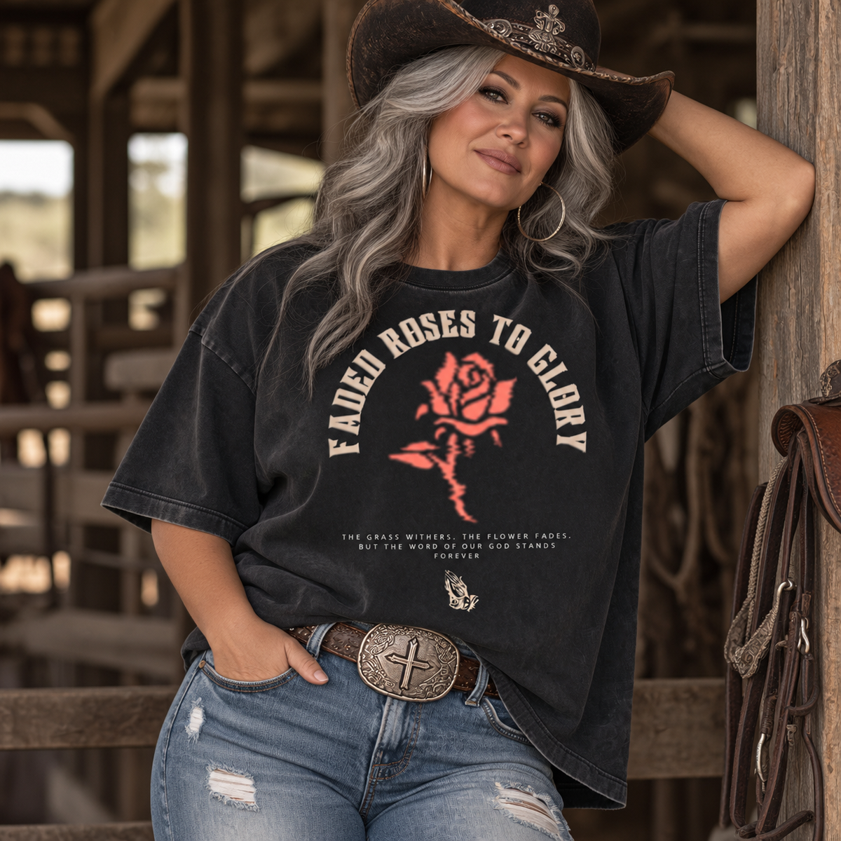 Faded Roses To Glory Vintage T-Shirt